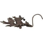 Clayre & Eef Kandelaar  13x9x3 cm Bruin Ijzer Bladeren Kaarsenstandaar...
