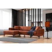 Hoekbank met slaapfunctie Links Horizon Tile Rood