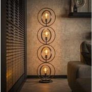 Industriële vloerlamp Otan metaal 4-lichts