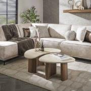 Salontafel set van 2 Jimi travertin beige