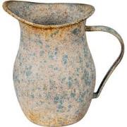 Clayre & Eef Decoratie Kan  20x14x19 cm Blauw Metaal Sierkan