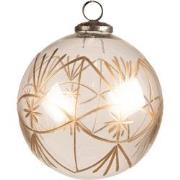 Clayre & Eef Kerstbal  Ø 15 cm Transparant Glas Sneeuwvlokken Kerstdec...