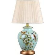Fine Asianliving Chinese Tafellamp Porselein Blauw Magnolia