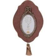Clayre & Eef Fotolijst  10x15 cm Roze Goudkleurig Kunststof Glas Wandd...