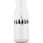 Clayre & Eef Karaf 1000 ml Transparant Glas Katten