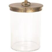 Clayre & Eef Voorraadpot  Ø 15x25 cm Glas Rond Voorraadbus
