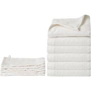 Ten Cate Handdoeken 6 stuks - 50x100 cm - Washandjes 6 stuks - Wit