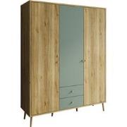 Meubella Kledingkast Wally - Groen - 154 cm