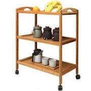 Decopatent® Keukentrolley op wieltjes - 3 laags bamboe houten keukenwa...