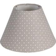 Clayre & Eef Lampenkap  Ø 25x16 cm Grijs Textiel Rond Stippen Stoffen ...