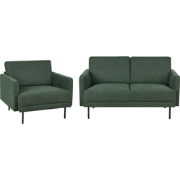 Beliani BREDA - Zitgroep-Groen-Polyester