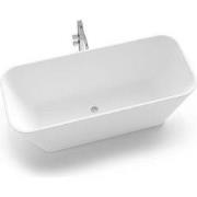 Vrijstaand Solid Surface ligbad Heron 165x70cm mat wit