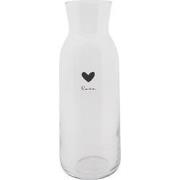 Clayre & Eef Karaf  1000 ml Glas Hart Love Waterkan