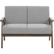 Beliani ASNES - Tweezitsbank-Grijs-Polyester