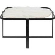Clayre & Eef Salontafel  86x68x45 cm Zwart Wit Ijzer Bijzettafel