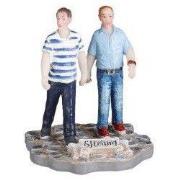 Efteling -bezoekers: Wandelen in het park - l5,5xb5,5xh6,5cm