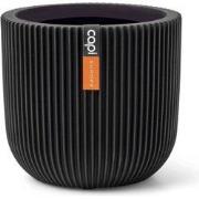 Pot bol Groove 9x8 zwart