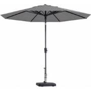 Paros II round light grey stokparasol 300 cm zonwering