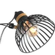 Anne Lighting - wandlamp - Dunbar - zwart - metaal - draadlamp - E27 -...