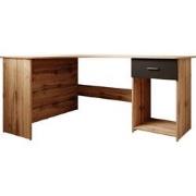 Meubella Bureau Ciudad - Eiken - Zwart - 155 cm