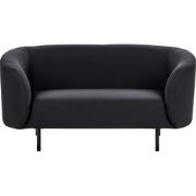 Beliani LOEN - Tweezitsbank-Zwart-Polyester