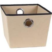 Beige stoffen mand met oogjes