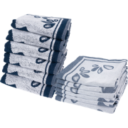 Twentse Damast Theedoeken en keukendoeken set - 12 stuks - Boy Girl Bl...