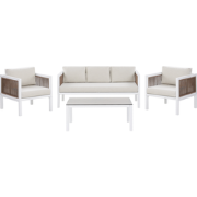 Beliani BORELLO - Zitgroep-Wit-Aluminium