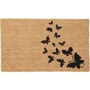 Clayre & Eef Deurmat  75x45 cm Bruin Zwart Kokosvezel Pvc Rechthoek Vl...