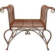 Clayre & Eef Tuinstoel  76x41x71 cm Bruin Ijzer Terrasstoel
