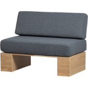 vtwonen Muurbankje incl. Kussens - Eiken - Naturel/Demin - 84x110x67