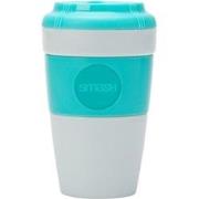 Reisbeker blauw turquoise antislip 275 ml
