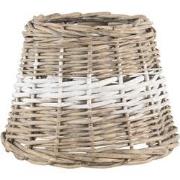 Clayre & Eef Lampenkap  Ø 20x15 cm Bruin Rotan Rond Stoffen Lampenkap