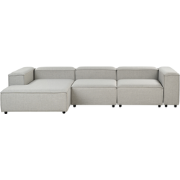 Beliani ARDAL - Hoekbank-Grijs-Polyester