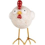 Clayre & Eef Decoratie Beeld Kip 11 cm Wit Kunststof