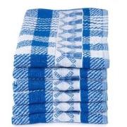 Twentse Damast Keukendoekenset - 6 stuks - Molen Blauw