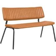 LABEL51 Eetkamerbank Gusto - Cognac - PU-Leder - 120 cm