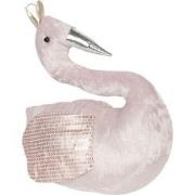 Clayre & Eef Deurstopper Zwaan 25x14x31 cm Roze Polyester Deurklem