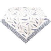 Clayre & Eef Tafelkleed  100x100 cm Blauw Wit Katoen Vissen Tafellaken