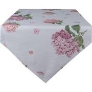 Clayre & Eef Tafelloper  50x160 cm Blauw Roze Katoen Rechthoek Hortens...