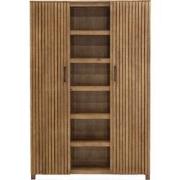 Wandkast Naturel Mangohout - 140x40x210cm - Tobi