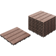 Beliani ATESSA - Buitenvloeren-Bruin-Hout-kunststof-composiet (WPC)