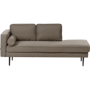 Beliani MIRAMAS - Chaise longue-Bruin-Polyester