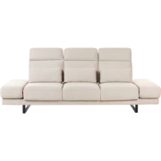 Beliani IKAST - Driezitsbank-Beige-Polyester