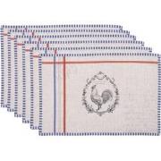 Clayre & Eef Placemats Set van 6  48x33 cm Beige Katoen Haan Tafelmat