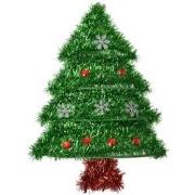 Clayre & Eef Wanddecoratie Kerstboom 35 cm Groen Kunststof