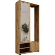 Meubella Halkast Deacon - Eiken - 90 cm - Met spiegel