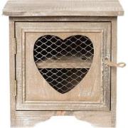 Clayre & Eef Eierkastje  19x14x19 cm Bruin Hout Hart Eierhouder