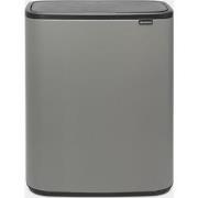 Bo Touch Bin, met 2 binnenemmers, 2 x 30 liter - Mineral Concrete Grey