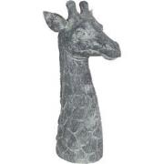 Clayre & Eef Beeld Giraf 24x22x47 cm Grijs Wit Polyresin  Woonaccessoi...